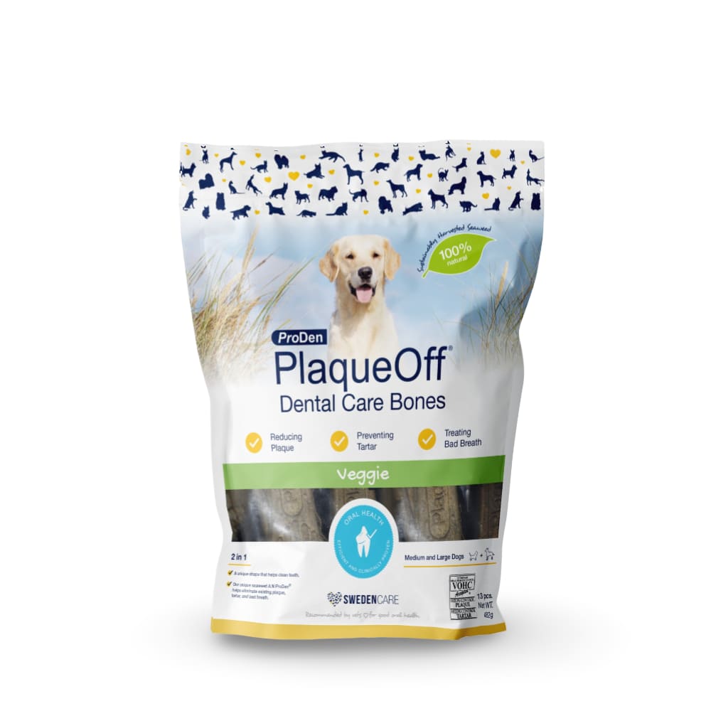 PlaqueOff Dental Bones Veggie zobu kauliņi suņiem ar dārzeņu garšu 482 g